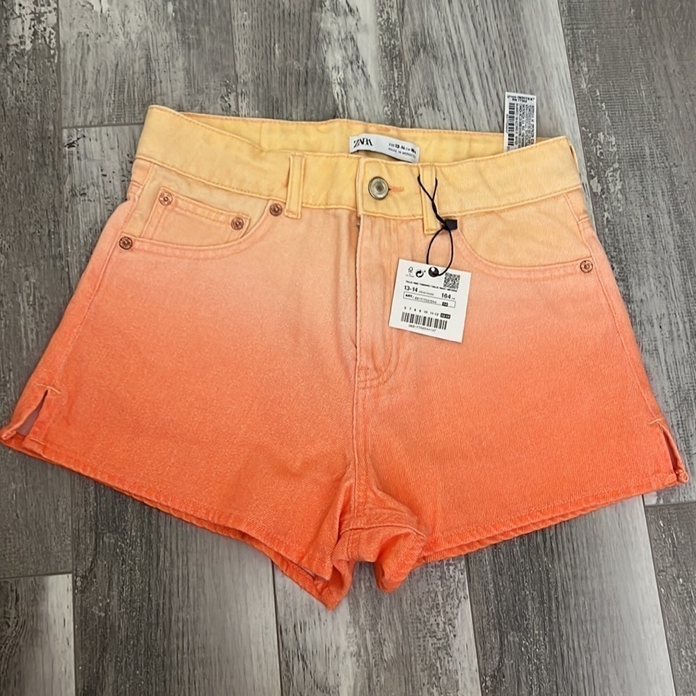 Zara Degrade Denim Shorts